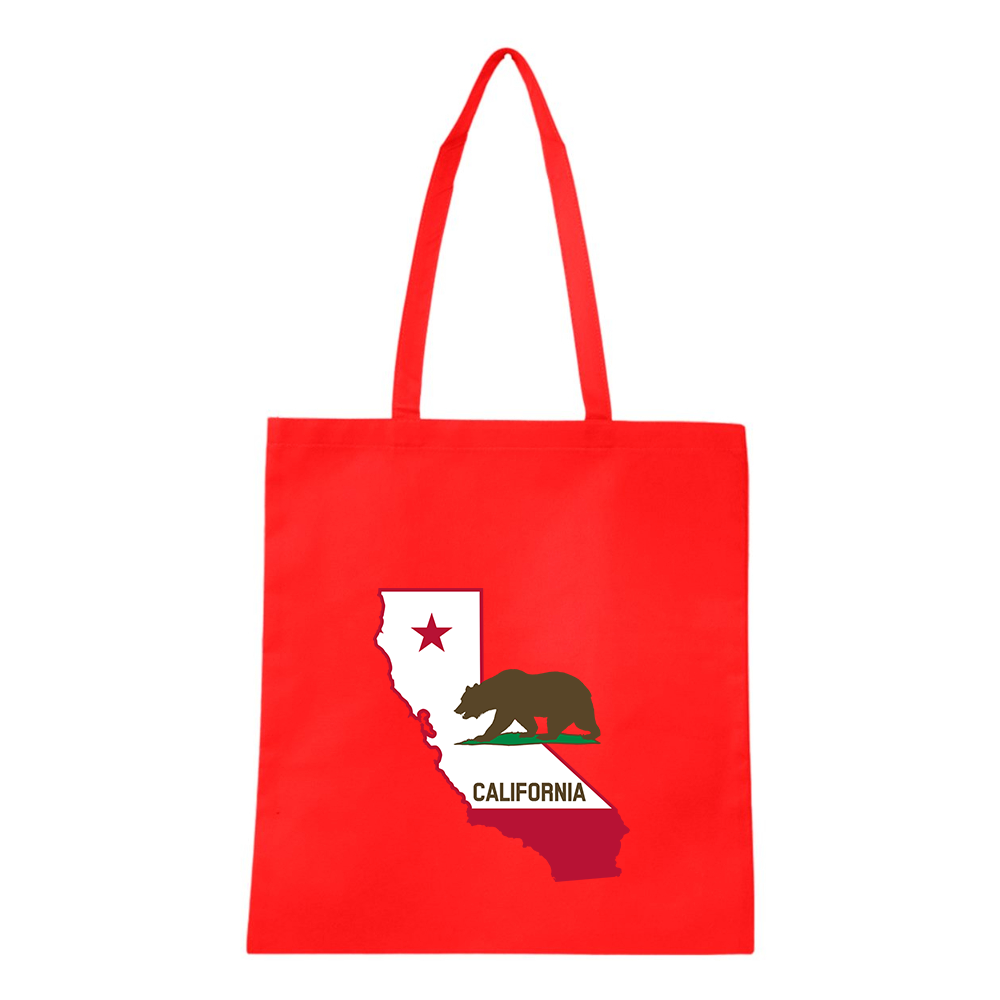 California Bear Map Q-Tees Non-Woven  Tote