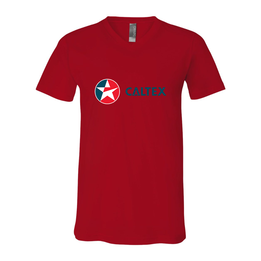 Caltex Gas Station BELLA  CANVAS - Jersey V-Neck T-Shirt