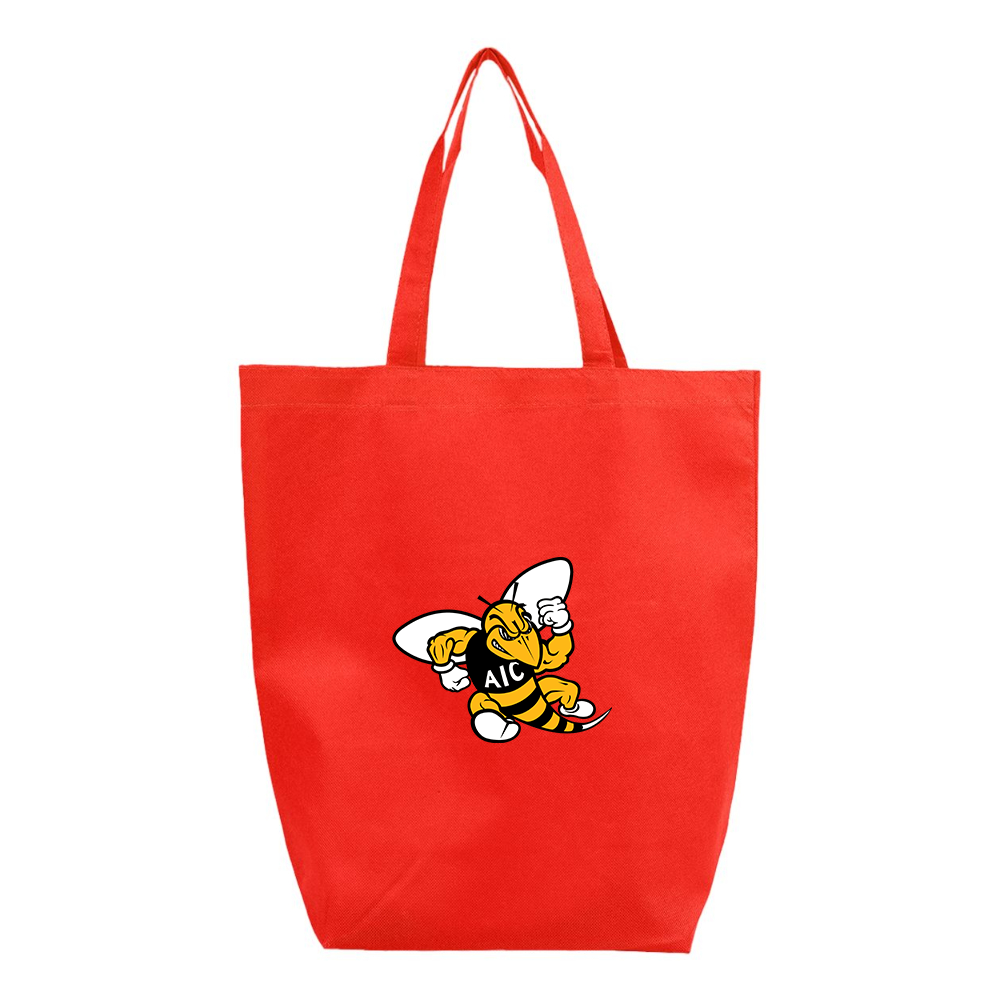 AIC Yellow Jackets  Q-Tees Non-Woven Gusset Bottom Tote
