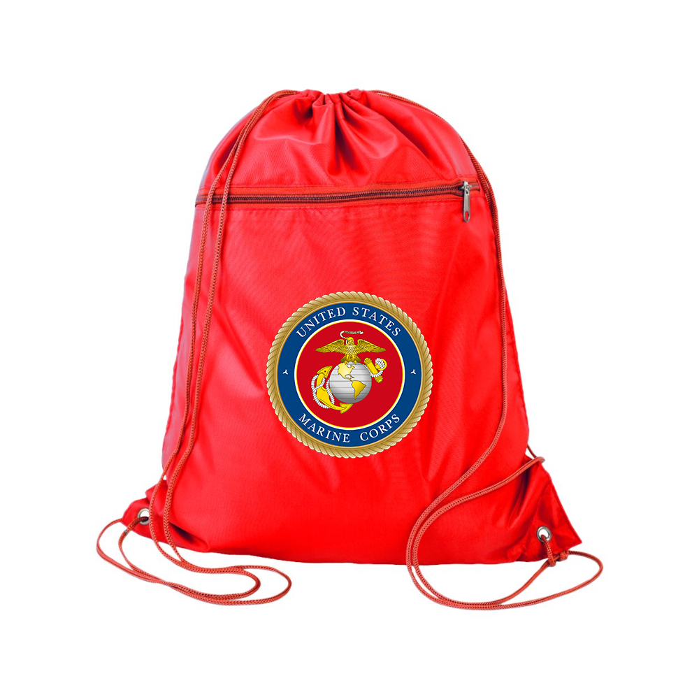 USMC Emblem Q-Tees - Polyester Cinchpack