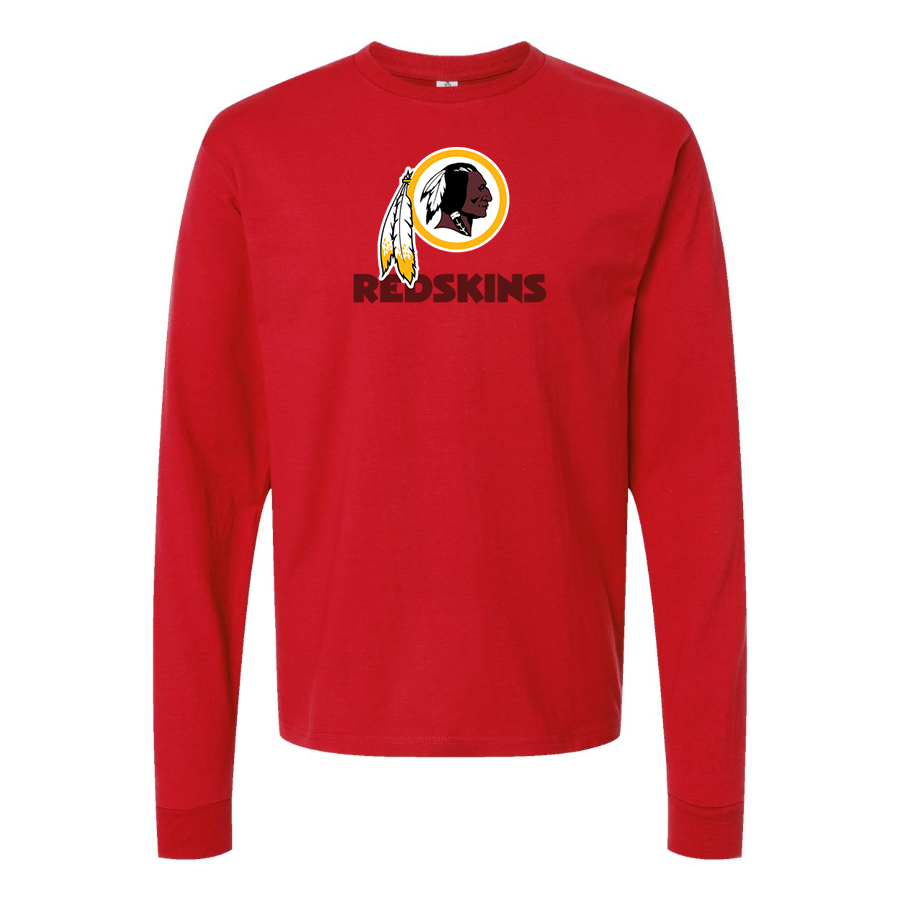 Men's Washington Redskins Logo  Cotton Long Sleeve T-Shirt