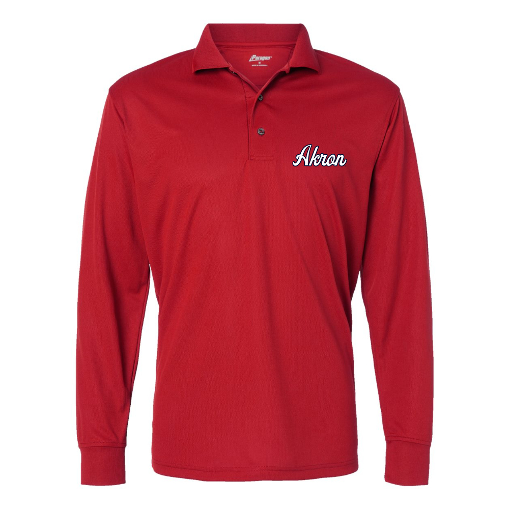 Men's Akron Zips  Paragon Prescott Long Sleeve Polo