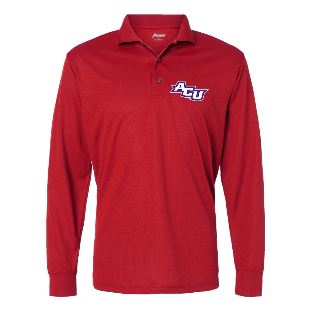 Men's Abilene Christian Wildcats   Paragon Prescott Long Sleeve Polo