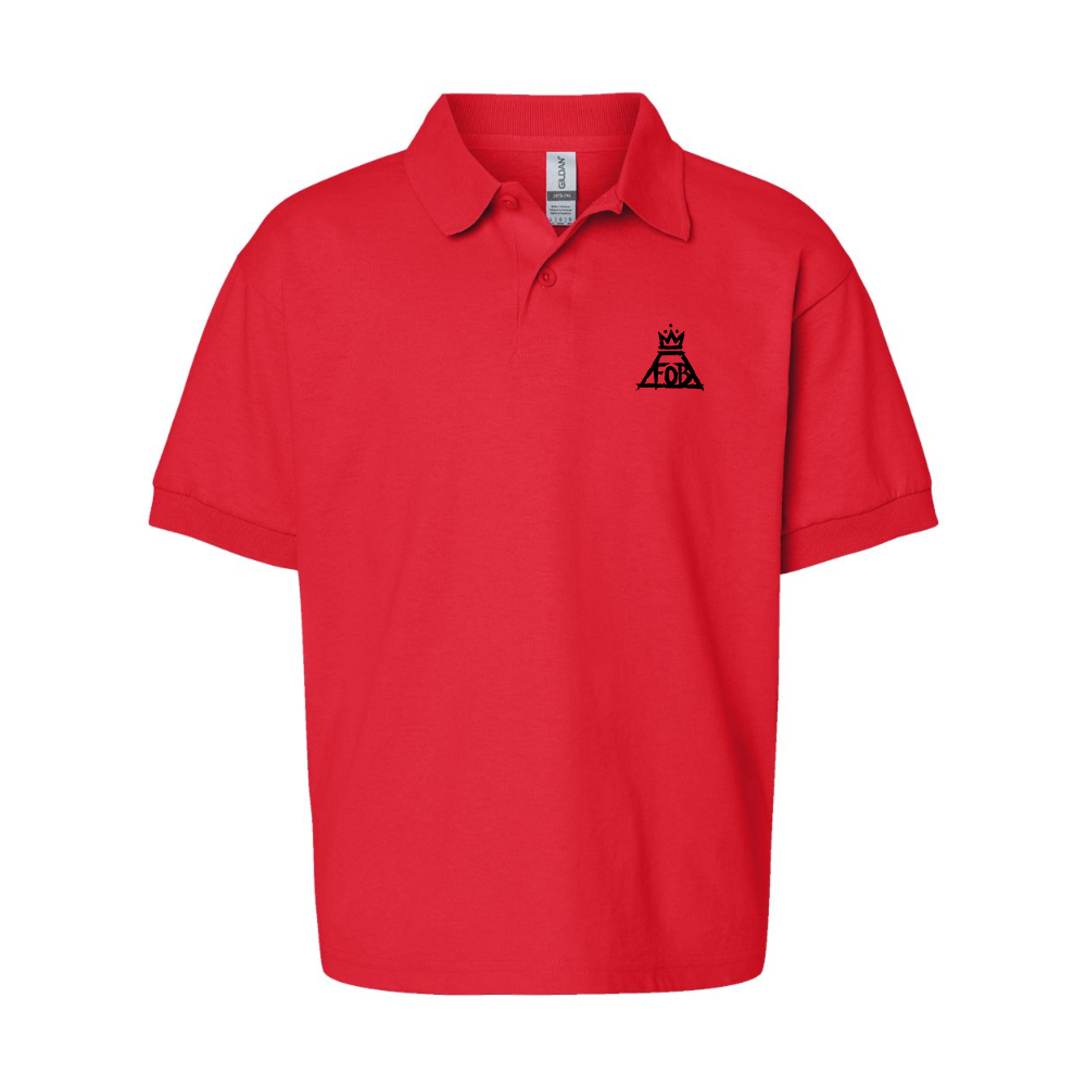 Youth Fall Out Boy  Gildan Dry Blend Jersey Polo