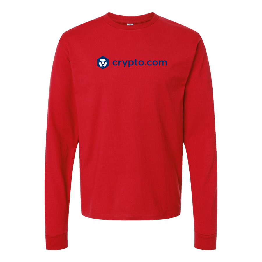 Men's Crypto.Com  Logo Cotton Long Sleeve T-Shirt