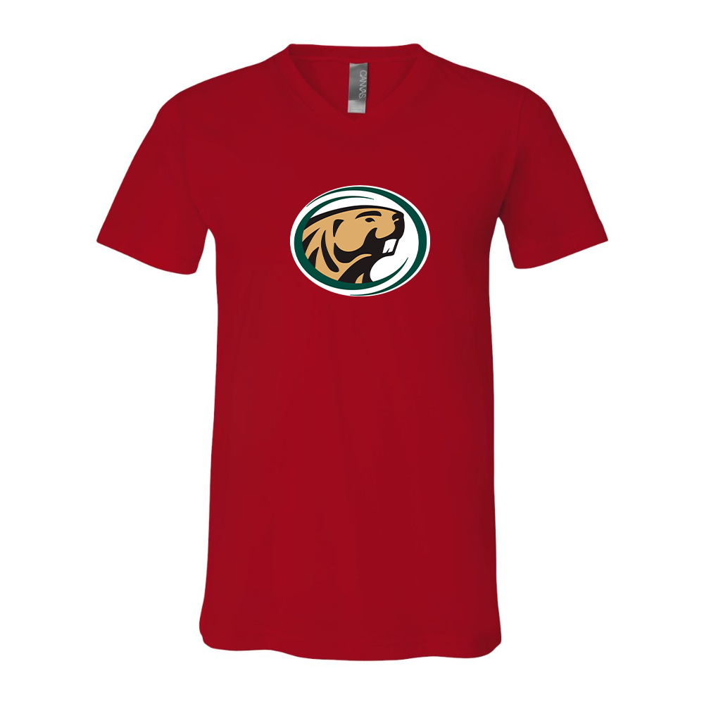 Bemidji State Beavers BELLA  CANVAS - Jersey V-Neck T-Shirt