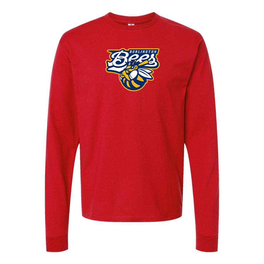Men's Burlington Bees  Logo Cotton Long Sleeve T-Shirt