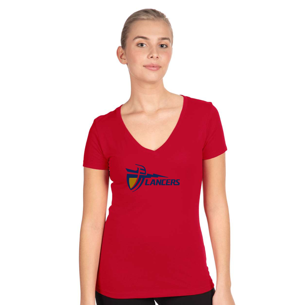 Women's California Baptist Lancers Next Level V-Neck T-Shirt