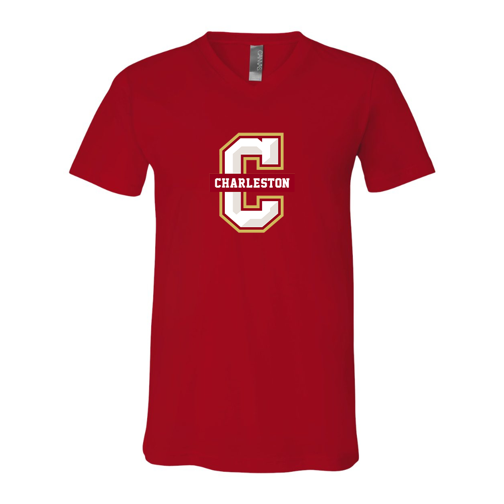 Charleston Cougars BELLA  CANVAS - Jersey V-Neck T-Shirt