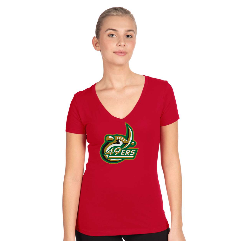 Women's Charlotte 49ers Next Level V-Neck T-Shirt