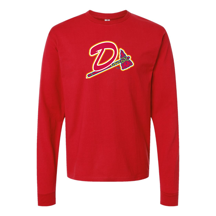 Men's Danville Braves Logo Cotton Long Sleeve T-Shirt