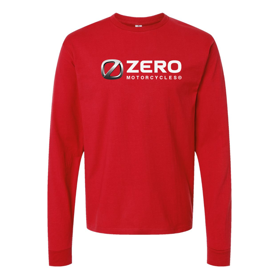 Men's Zero Motorcycles Logo Cotton Long Sleeve T-Shirt