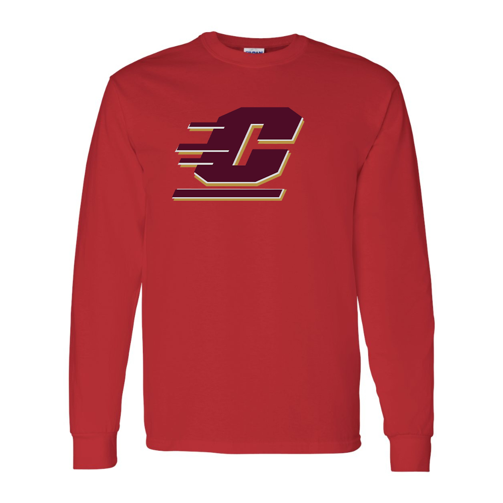 Men's Central Michigan Chippewas  Gildan Heavy Cotton Long Sleeve T-Shirt