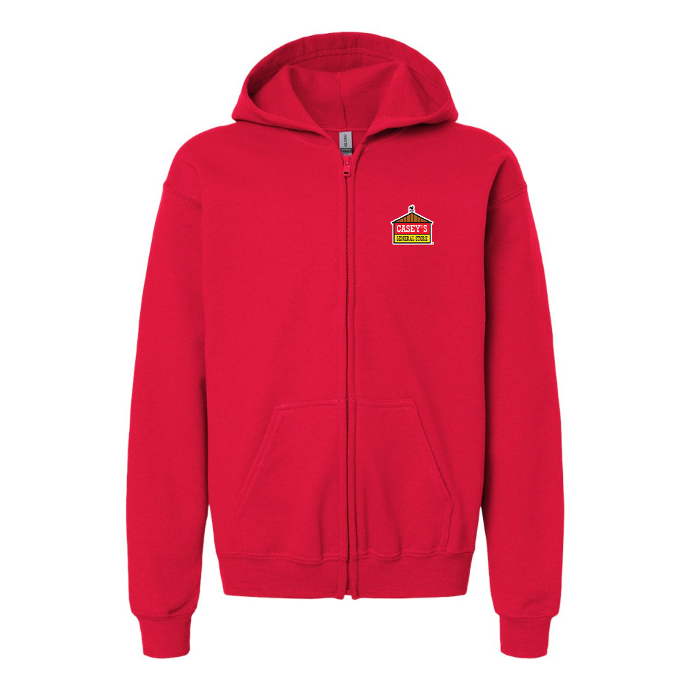 Youth Casey's General Store Gildan Heavy Blend Full Zip Hooded Sweatshirt