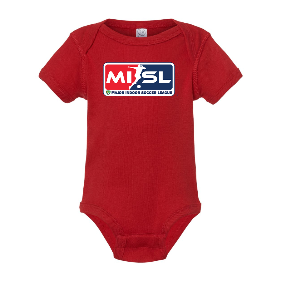 Major Indoor Soccer League Logo Baby Onesie Romper