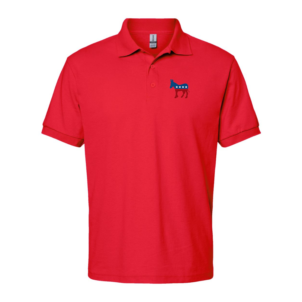 Men's Democrat Election Symbol Dry Blend Jersey Polo