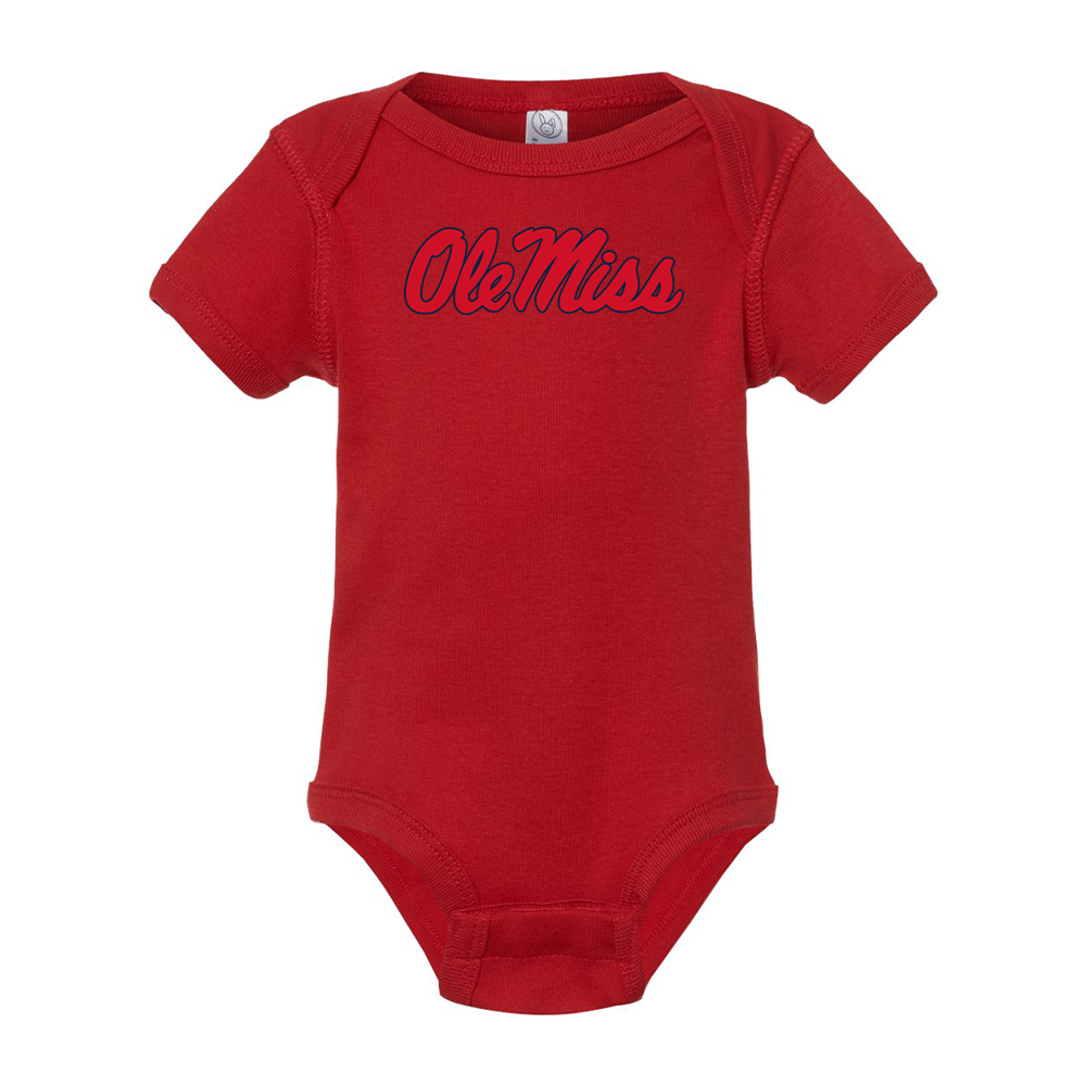Mississippi Rebels  Logo Baby Onesie Romper