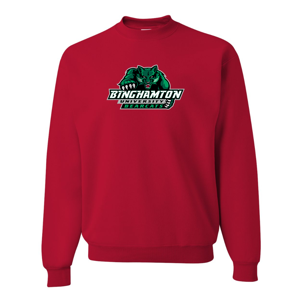 Men's Binghamton Bearcats JERZEES NuBlend Crewneck Sweatshirt