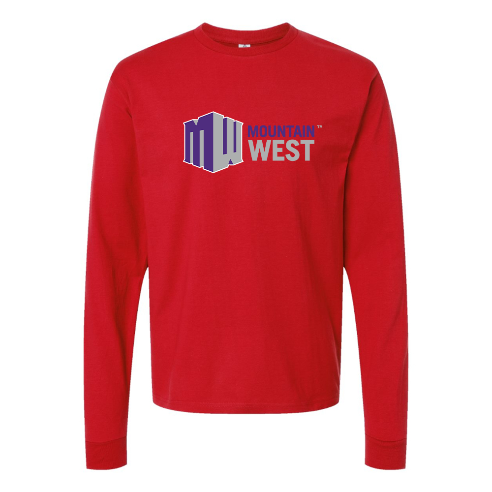Men's Mountain West Conference Logo Cotton Long Sleeve T-Shirt