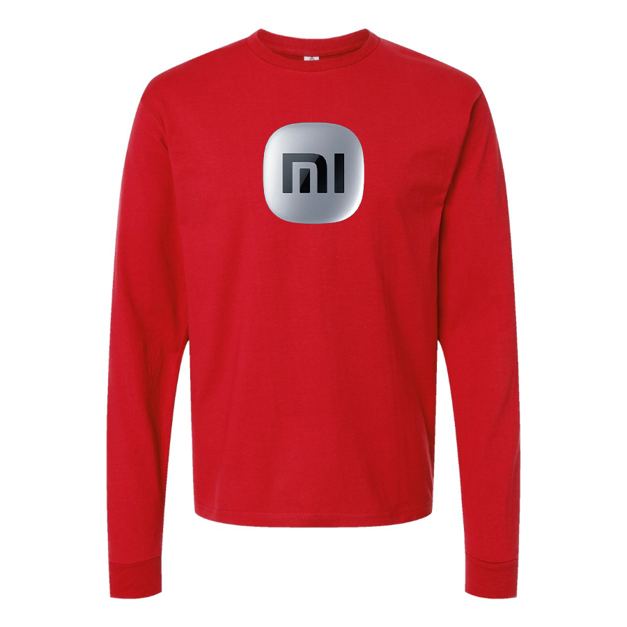 Men's Xiaomi SU7 Logo Cotton Long Sleeve T-Shirt