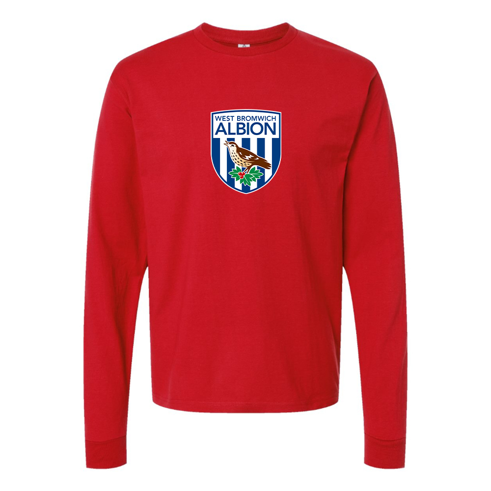 Men's West Bromwich Albion Soccer Cotton Long Sleeve T-Shirt