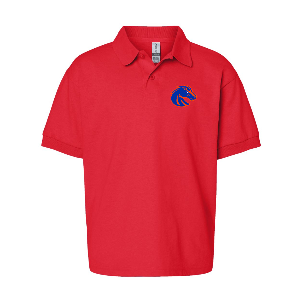 Youth Boise State Broncos  Gildan Dry Blend Jersey Polo