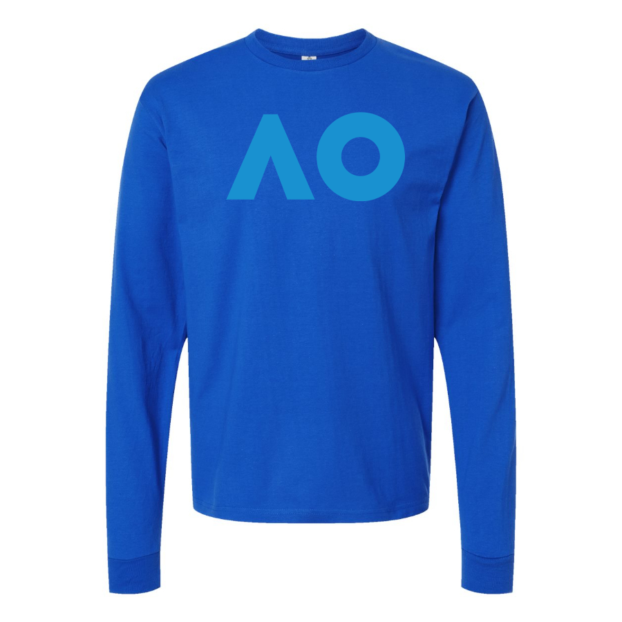 Men's Australian Open Logo Cotton Long Sleeve T-Shirt