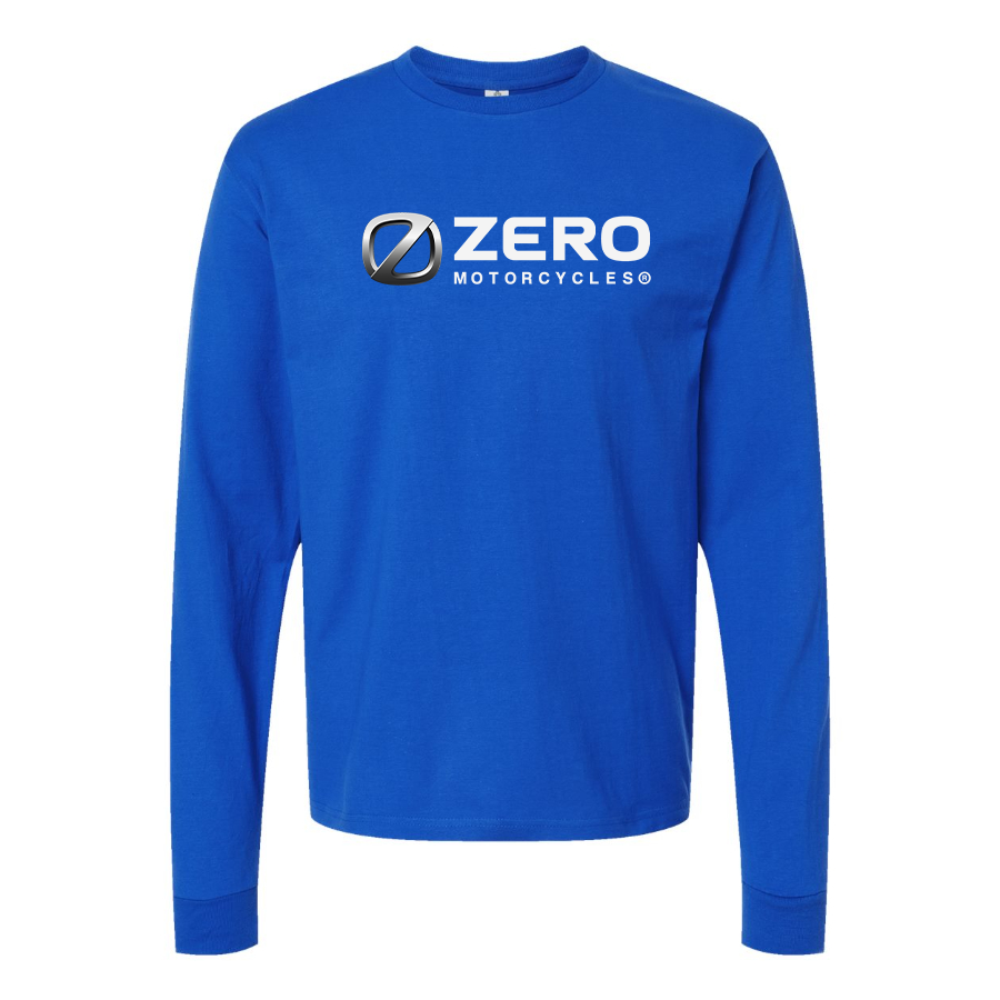 Men's Zero Motorcycles Logo Cotton Long Sleeve T-Shirt