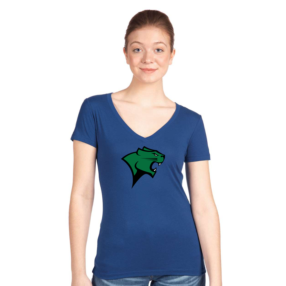 Women's Chicago State Cougars  Next Level V-Neck T-Shirt