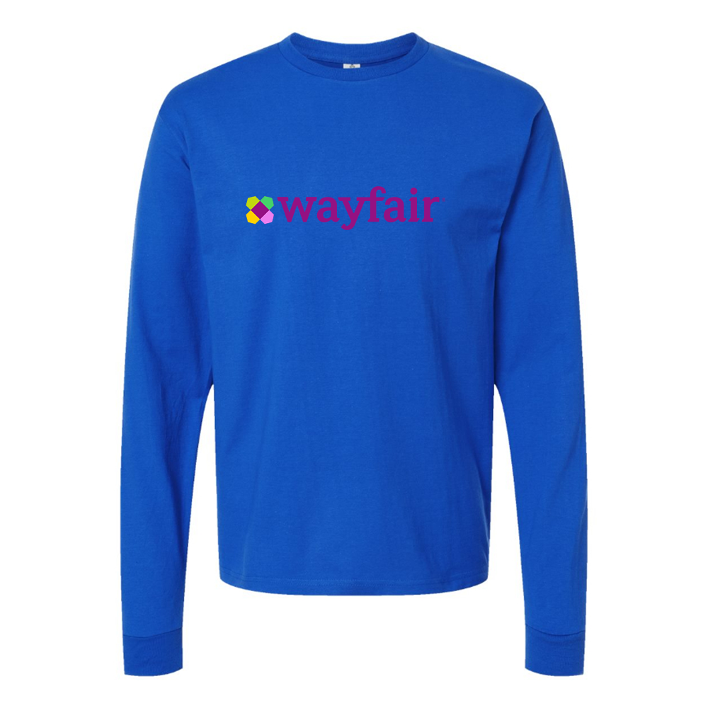 Men's Wayfair Logo Cotton Long Sleeve T-Shirt