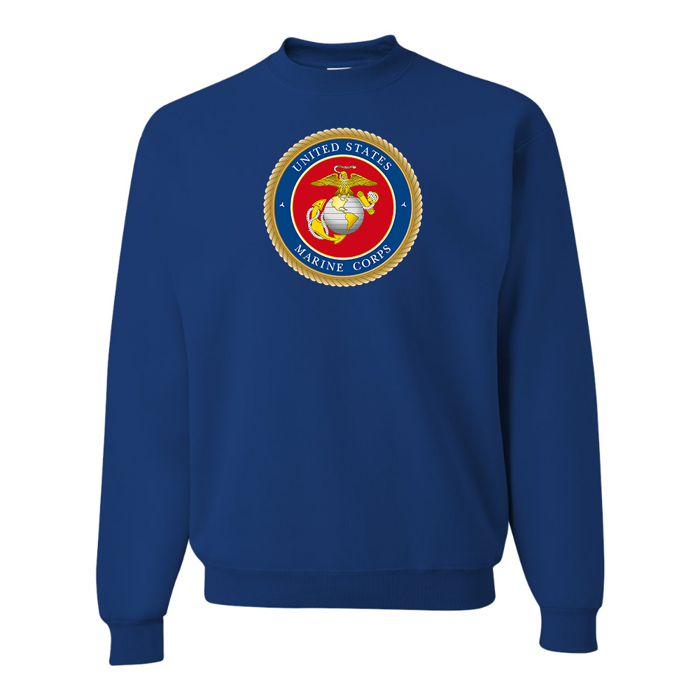 Men's  USMC Emblem JERZEES NuBlend Crewneck Sweatshirt