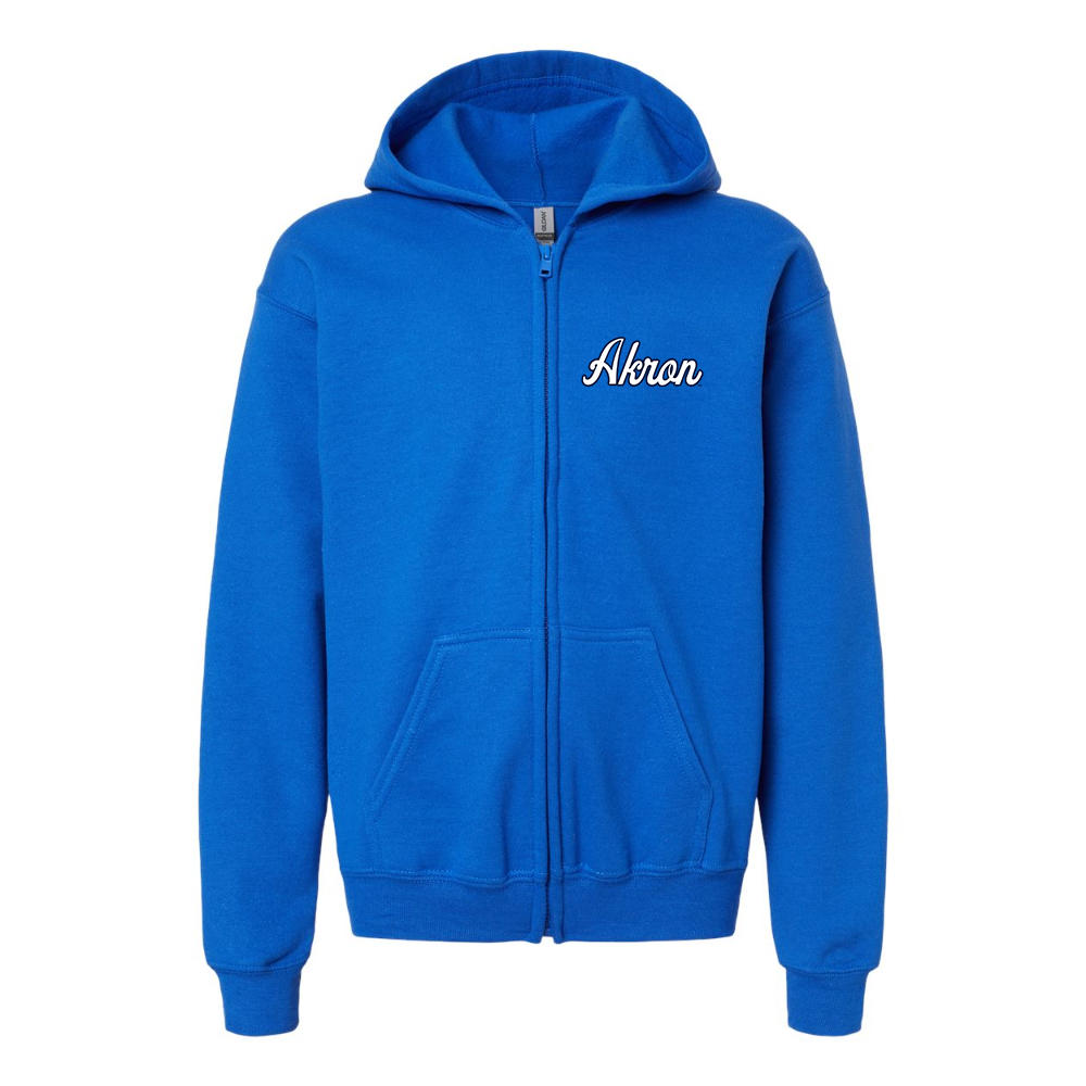 Gildan Heavy Blend Youth Akron Zips  Full Zip Hooded Sweatshirt