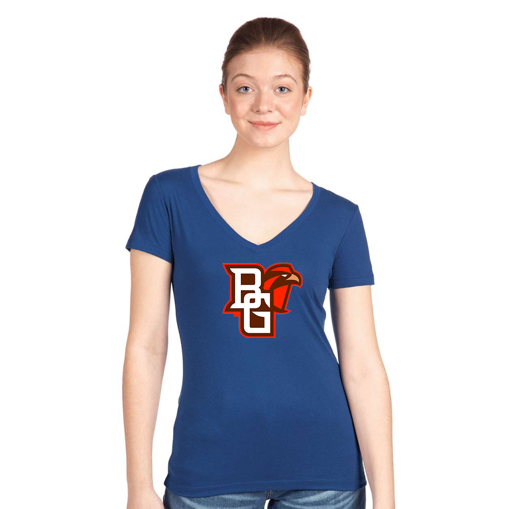 Women's Bowling Green Falcons Next Level V-Neck T-Shirt