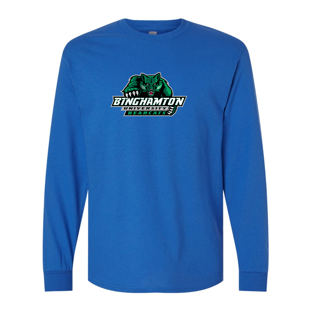 Men's Binghamton Bearcats Gildan Heavy Cotton Long Sleeve T-Shirt