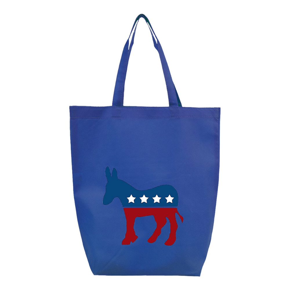 Democrat Election Symbol Q-Tees Non-Woven Gusset Bottom Tote