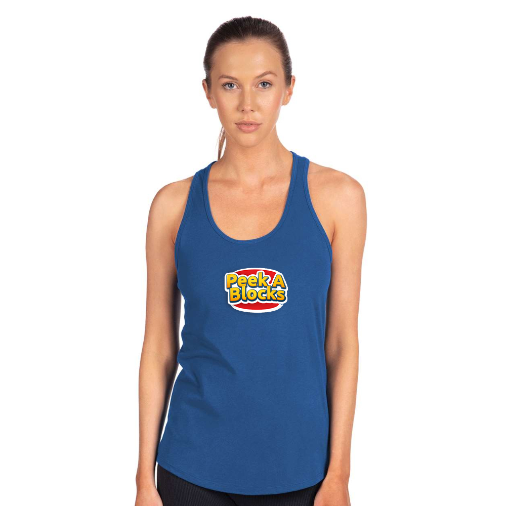 Women's Peek A Blocks Next Level Ideal Racerback Tank