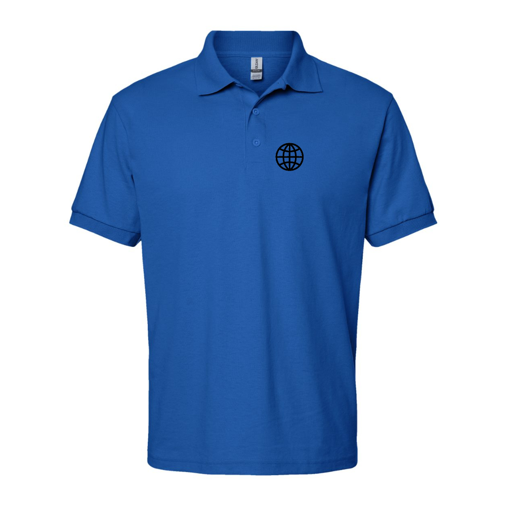 Men's  Internet Globe Dry Blend Jersey Polo