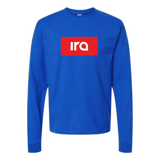 Men's IRA Logo Cotton Long Sleeve T-Shirt