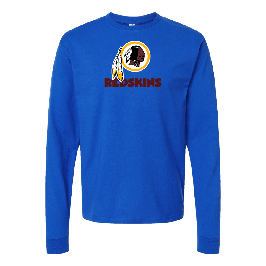 Men's Washington Redskins Logo  Cotton Long Sleeve T-Shirt