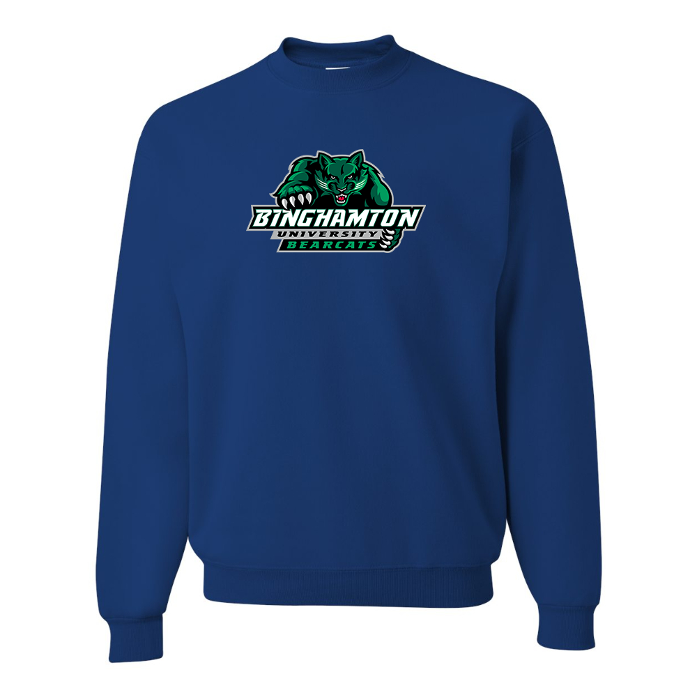 Men's Binghamton Bearcats JERZEES NuBlend Crewneck Sweatshirt