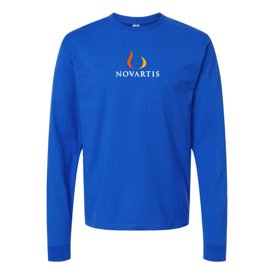 Men's  Novartis Logo  Cotton Long Sleeve T-Shirt