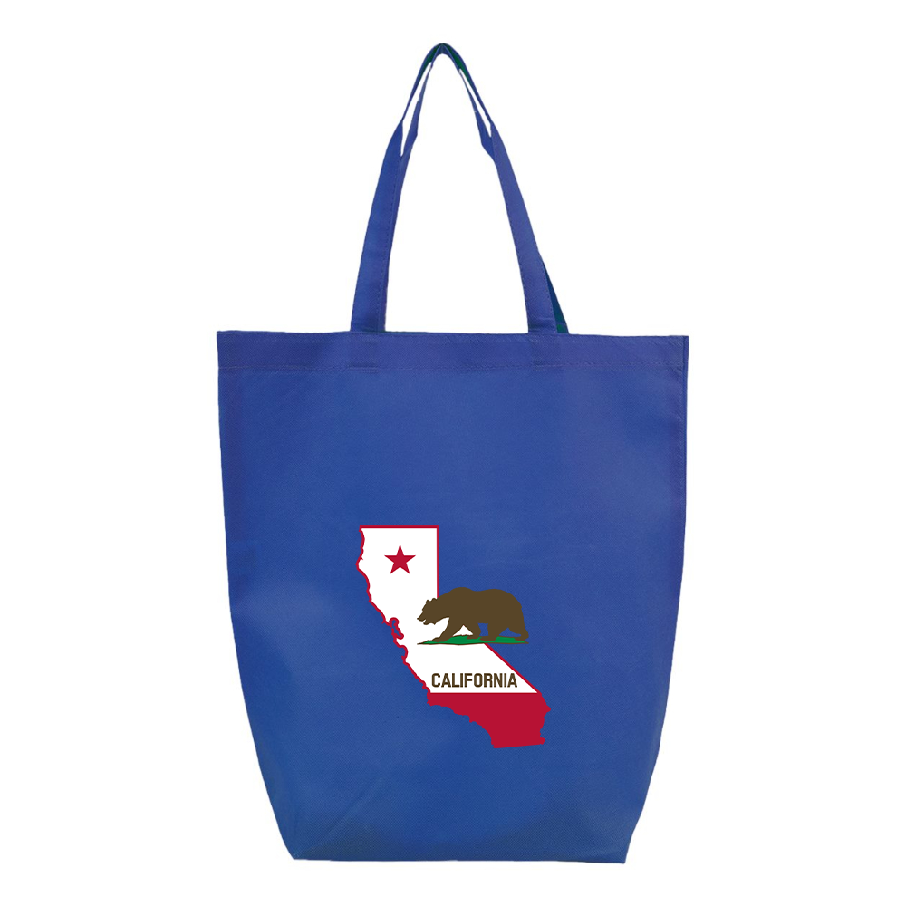 California Bear Map Q-Tees Non-Woven Gusset Bottom Tote