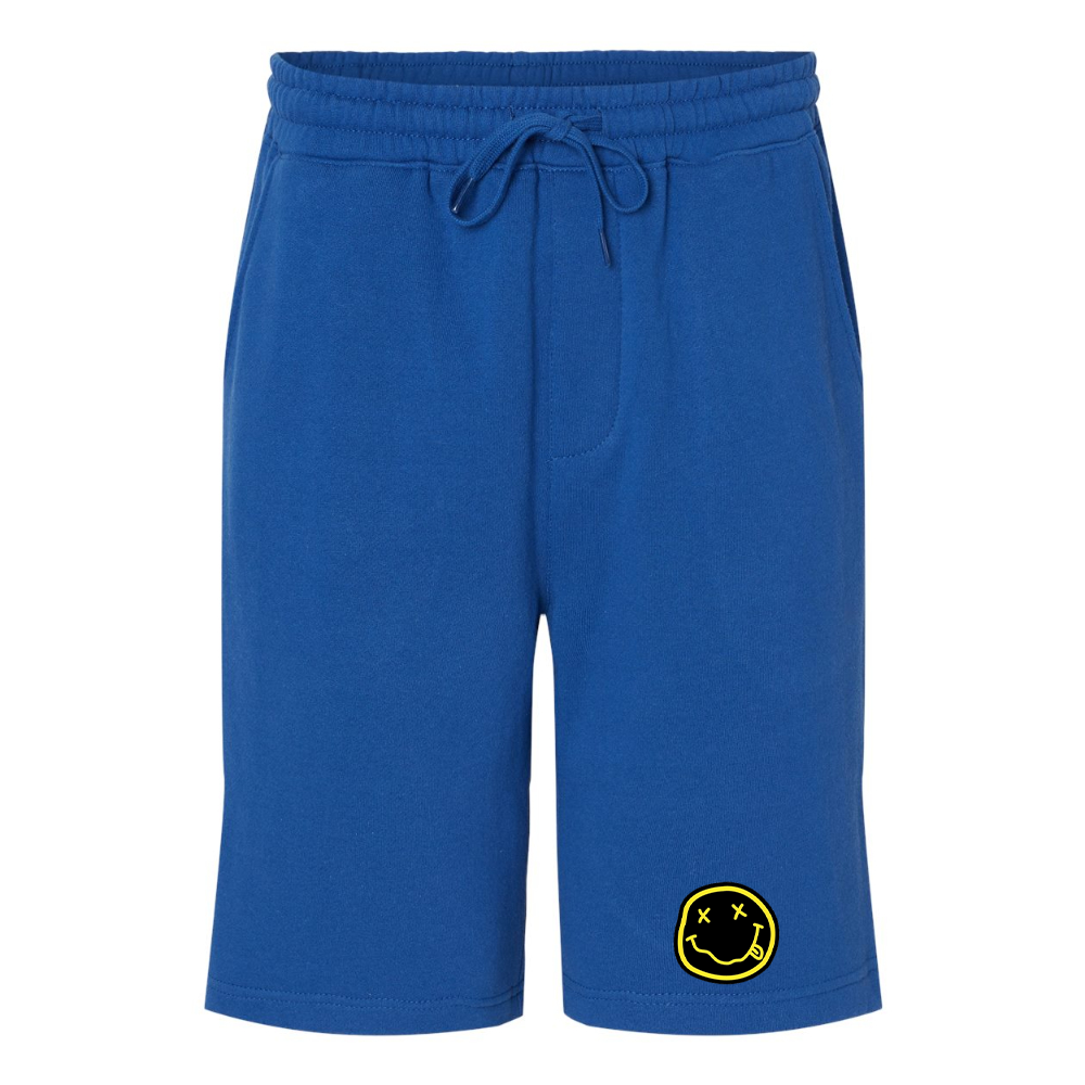 Men's Nirvana Yellow and Black Face Independent Trading Co Midweight Fleece Shorts