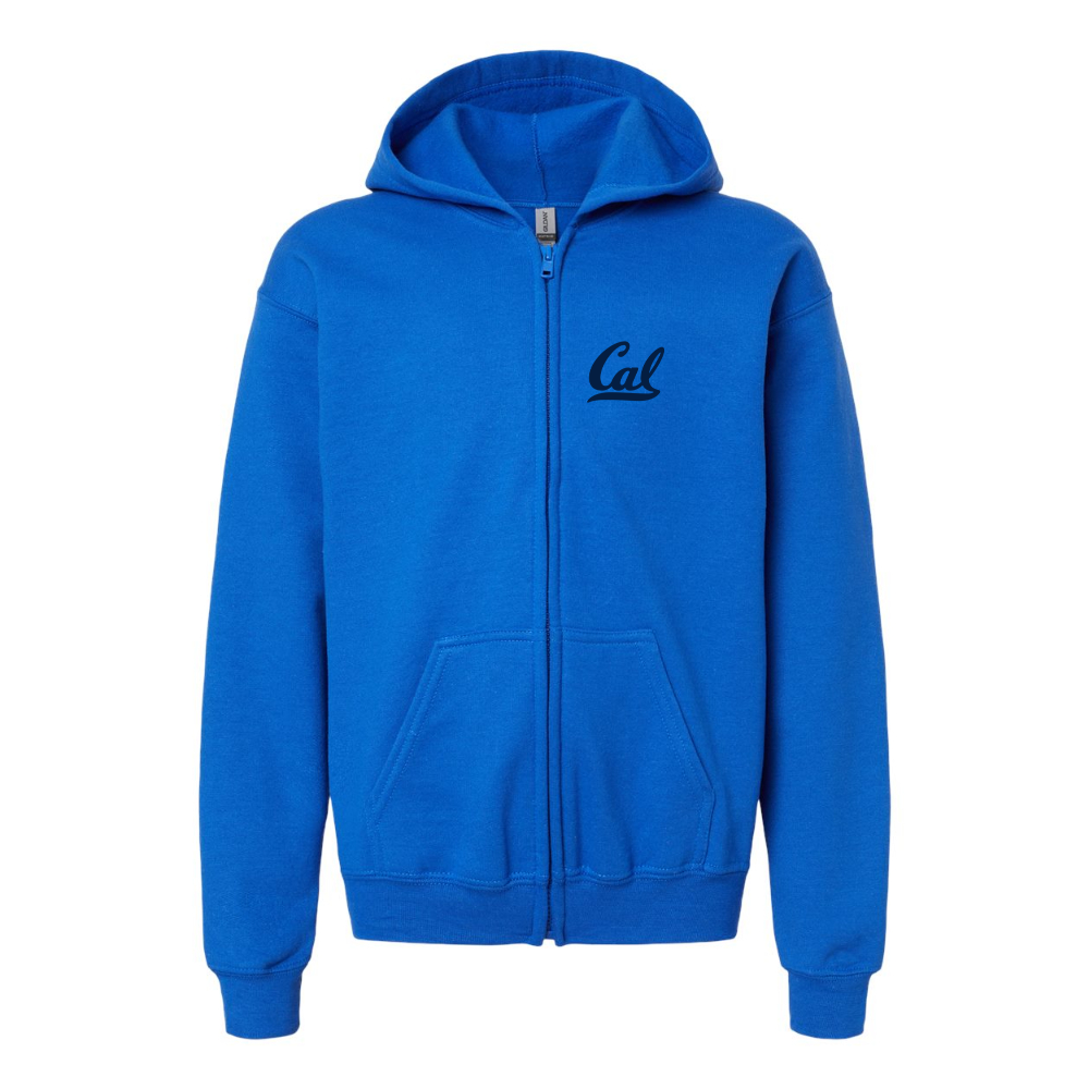 Youth California Golden Bears Gildan Heavy Blend Full Zip Hooded Sweatshirt