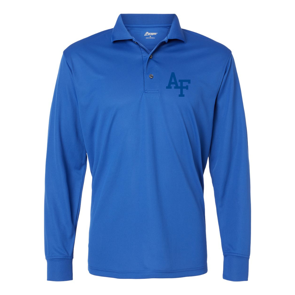 Men's Air Force Falcons  Paragon Prescott Long Sleeve Polo