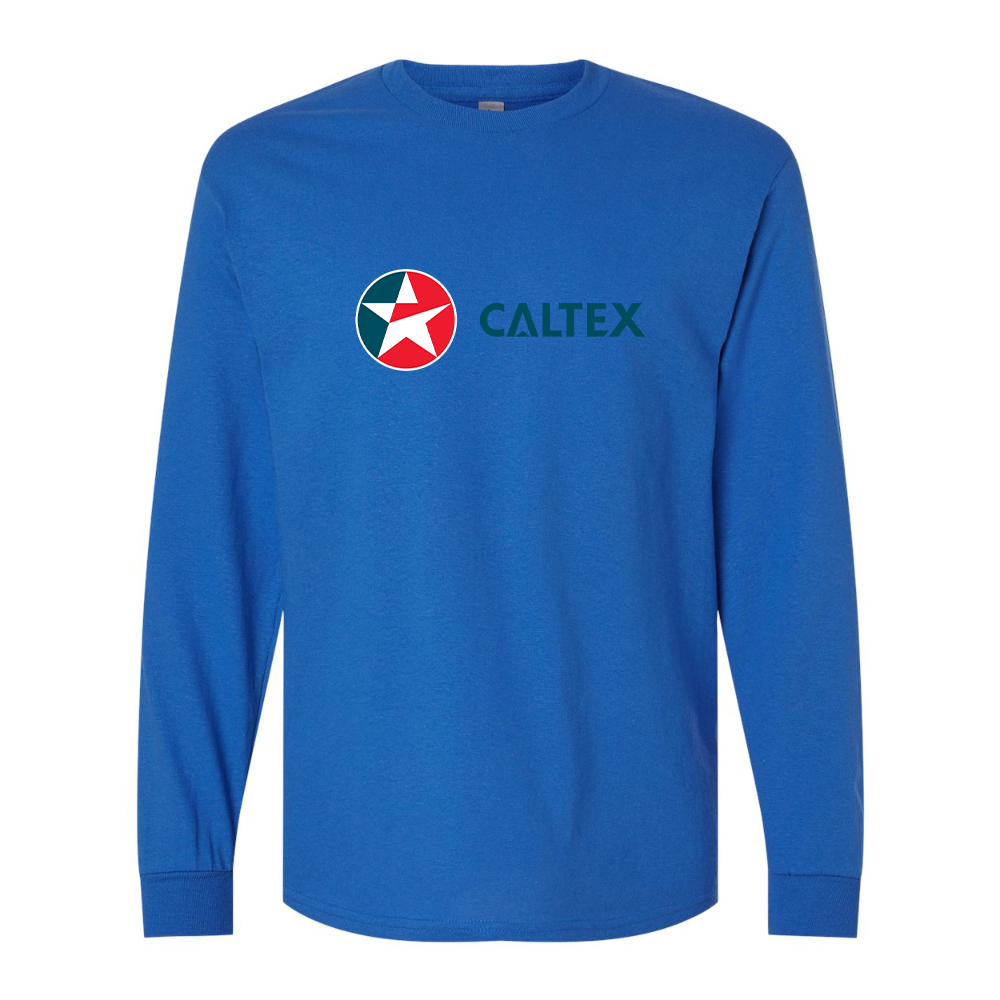 Men's  Caltex Gas Station  Gildan Heavy Cotton Long Sleeve T-Shirt