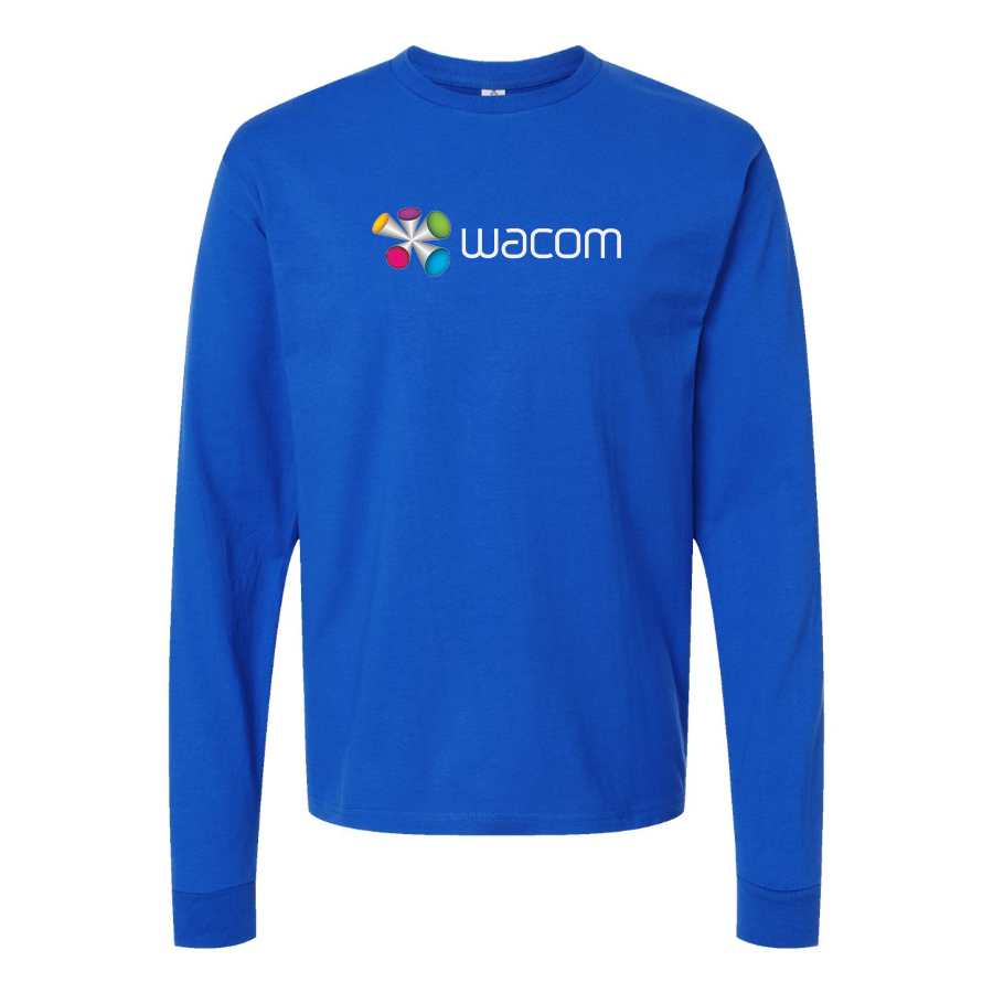Men's Wacom Logo Cotton Long Sleeve T-Shirt