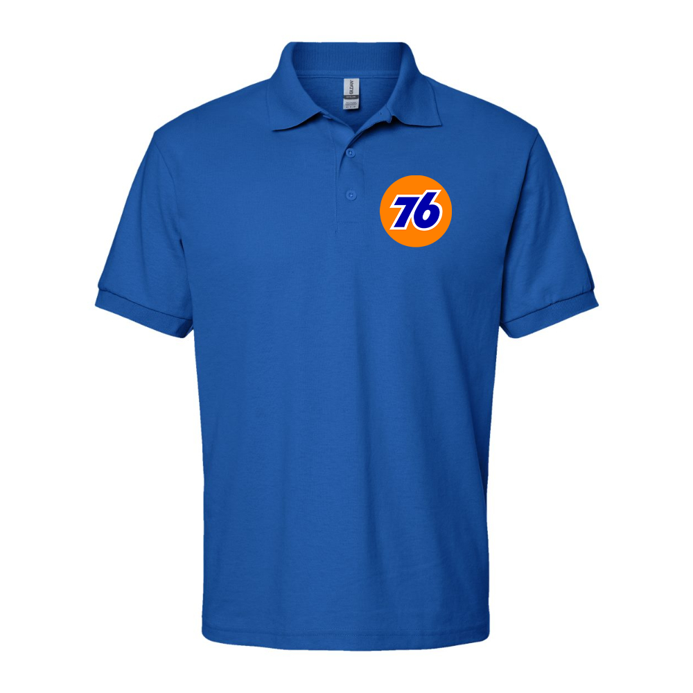 Men's 76 Gas Station  Gildan Dry Blend Jersey Polo