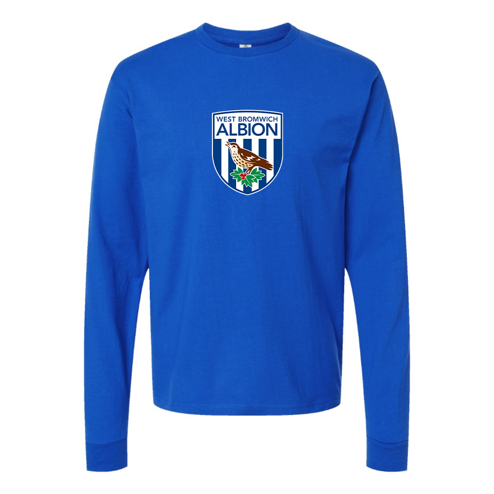 Men's West Bromwich Albion Soccer Cotton Long Sleeve T-Shirt
