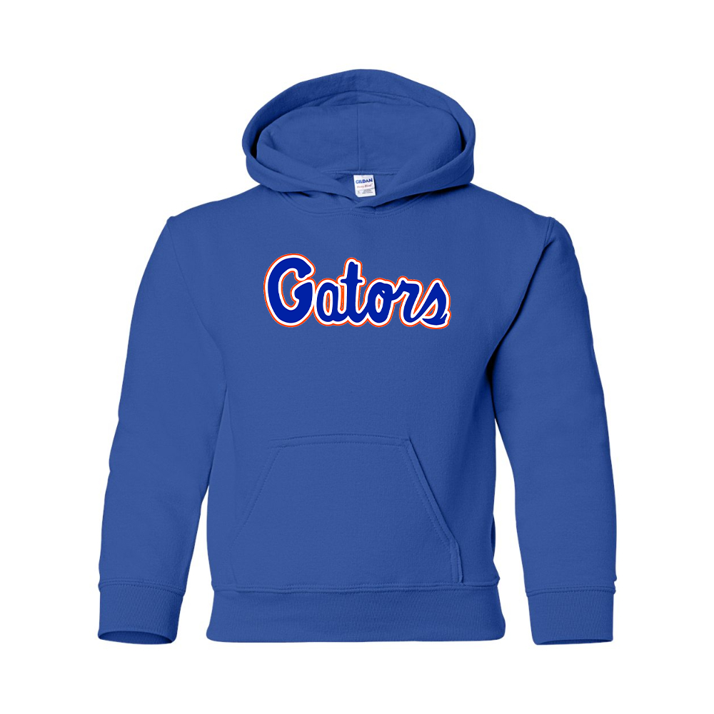 Youth   Florida Gators Script  Gildan Heavy Blend  Hooded Sweatshirt